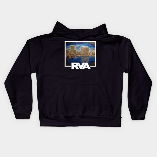 RVA "River City Blues" Kids Hoodie by adam5artistry